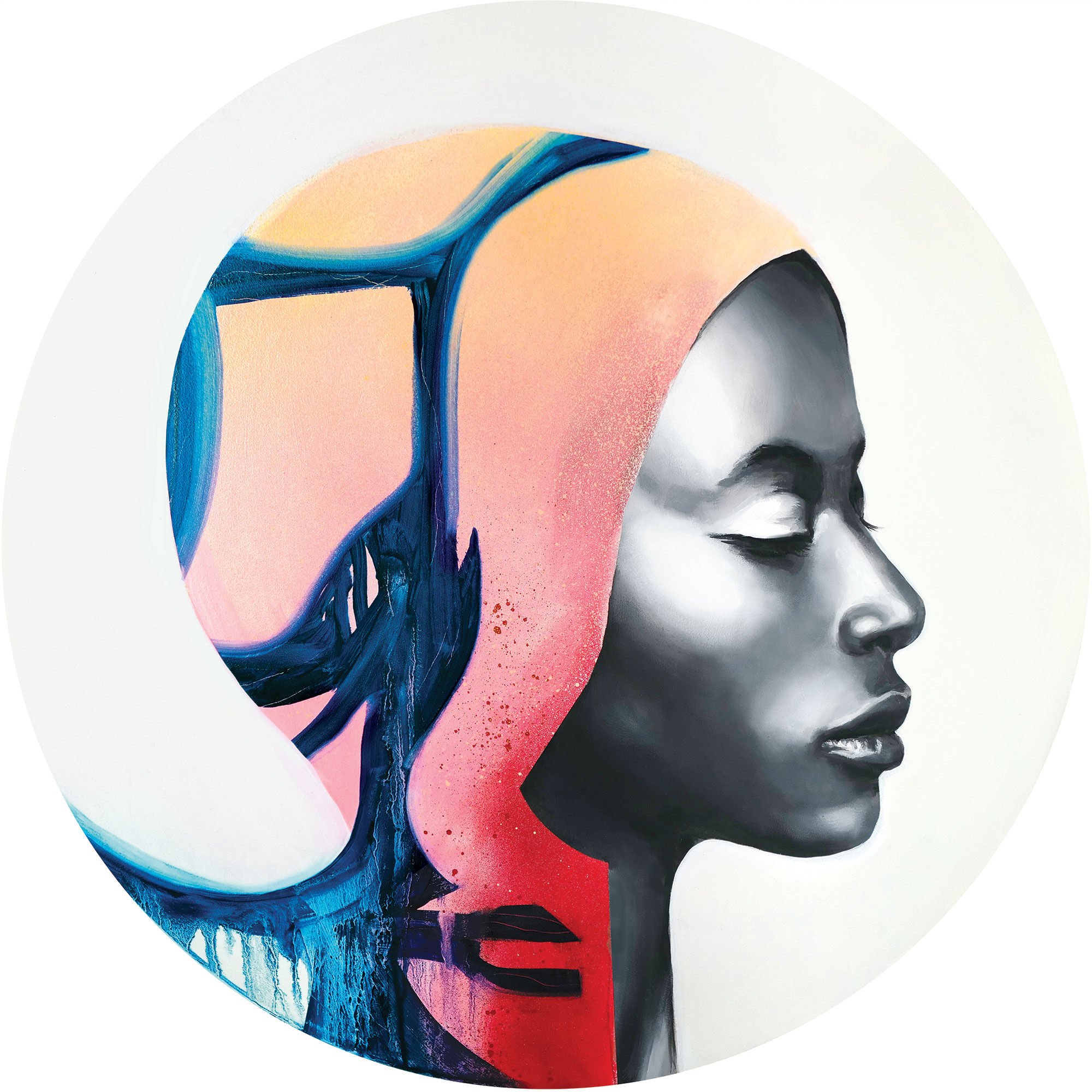 Original oil painting on wooden panel